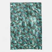 Hellblau, Blasen auf Gitter oder Backstein-Effekt? Geschirrtuch (Vertikal)