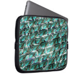 Hellblau, Blasen auf Gitter oder Backstein-Effekt? Laptopschutzhülle (Vorne Rechts)