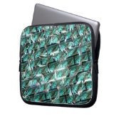 Hellblau, Blasen auf Gitter oder Backstein-Effekt? Laptopschutzhülle (Vorderseite Links)