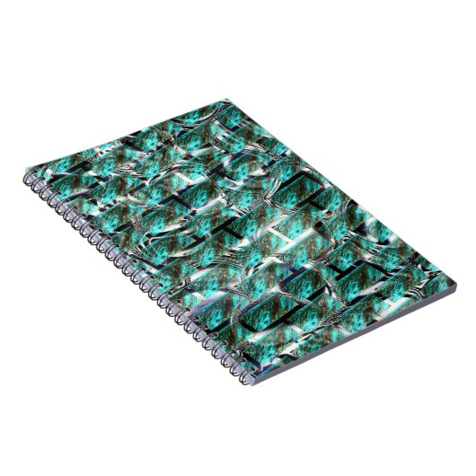 Hellblau, Blasen auf Gitter oder Backstein-Effekt? Notizblock (Rechte Seite)