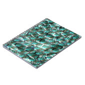 Hellblau, Blasen auf Gitter oder Backstein-Effekt? Notizblock (Linke Seite)