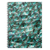 Hellblau, Blasen auf Gitter oder Backstein-Effekt? Notizblock (Vorderseite)