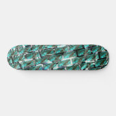 Hellblau, Blasen auf Gitter oder Backstein-Effekt? Skateboard (Horizontal)