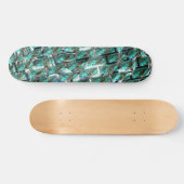 Hellblau, Blasen auf Gitter oder Backstein-Effekt? Skateboard (Horizontal)