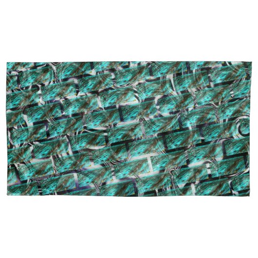 Hellblau, Blasen beim Gürteln oder beim Backeneffe Kissenbezug (Vorderseite-Links)