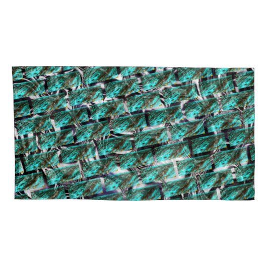 Hellblau, Blasen beim Gürteln oder beim Backeneffe Kissenbezug (Rückseite-Rechts)