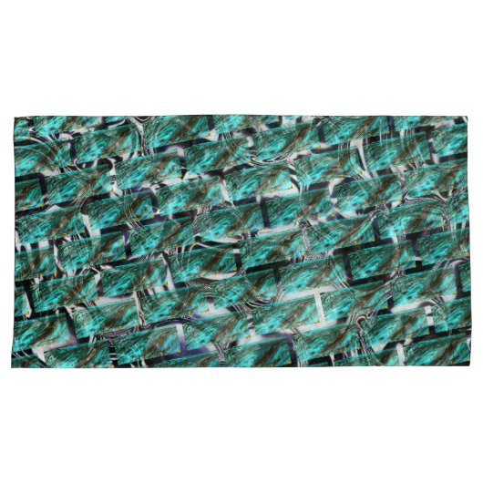 Hellblau, Blasen beim Gürteln oder beim Backeneffe Kissenbezug (Vorderseite-Rechts)