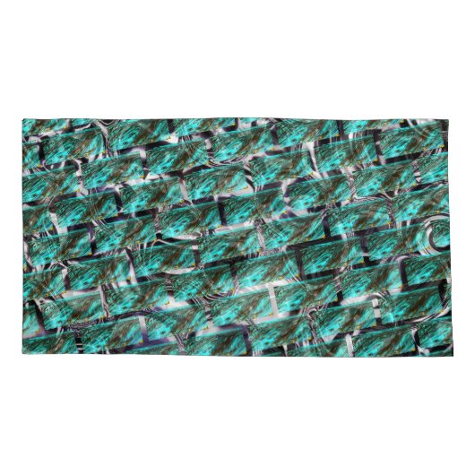 Hellblau, Blasen beim Gürteln oder beim Backeneffe Kissenbezug (Rückseite-Links)