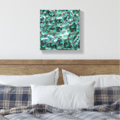 Hellblau, Blasen beim Gürteln oder beim Backeneffe Leinwanddruck (Insitu (Schlafzimmer))