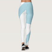 Hellblau (blasses Baby blau) und weiß asymmetrisch Leggings (Rückseite)