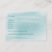 hellblau blühen Sie kundengerechte Geschäftskarte Visitenkarte (Rückseite)