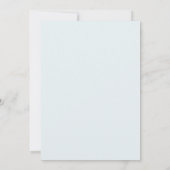 Hellblau Botanische Romantische Hochzeit Einladung (Rückseite)