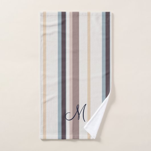 Hellblau, braun und Elfenbein, einfach dekorativ Badhandtuch Set (Handtuch)