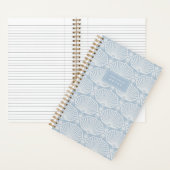 Hellblau Coastal | Deco Fans Personalisiert Notizblock (Innen)