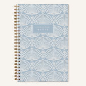 Hellblau Coastal | Deco Fans Personalisiert Notizblock (Vorderseite)