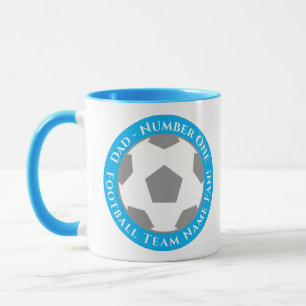 Hellblau – Frische und lustige Fußball-Vater-Tasse Tasse