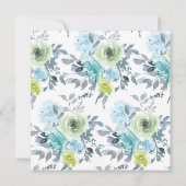 Hellblau-gelb-grün-grün-florale Elegante Verlobung (Rückseite)