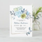 Hellblau-gelb-grünes Brautparty (Stehend Vorderseite)