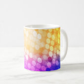 Hellblau, gelbes Muster mit Kugeln. Unschärfe b Kaffeetasse (VorderseiteRechts)