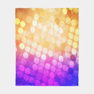 Hellblau, gelbes Muster mit Kugeln. verschwommen b Fleecedecke