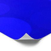 Hellblau, gelbes Muster mit Kugeln. verschwommen b Poster (Ecke)