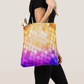 Hellblau, gelbes Muster mit Kugeln. verschwommen b Tasche (Von Nahem)