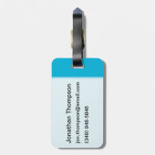 Hellblau Gepäckanhänger (Rückseite vertikal)