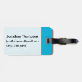 Hellblau Gepäckanhänger (Rückseite horizontal)