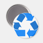 hellblau gerecycelt magnet (Vorderseite/Rückseite)