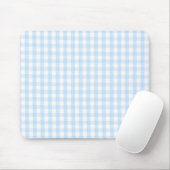 Hellblau Gingham-Muster Mousepad (Mit Mouse)