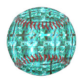 Hellblau glänzend, Quadrate oder Bild im Raster? Baseball (Rückseite)