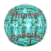 Hellblau glänzend, Quadrate oder Bild im Raster? Baseball (Vorderseite)