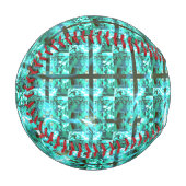 Hellblau glänzend, Quadrate oder Bild im Raster? Baseball (Vorderseite Links)