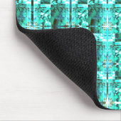 Hellblau glänzend, Quadrate oder Bild im Raster? Mousepad (Ecke)