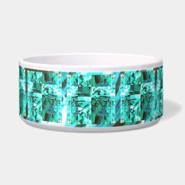 Hellblau glänzend, Quadrate oder Bild im Raster? Napf