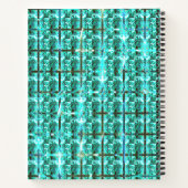 Hellblau glänzend, Quadrate oder Bild im Raster? Notizblock (Rückseite)