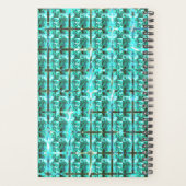 Hellblau glänzend, Quadrate oder Bild im Raster? Planer (Rückseite)