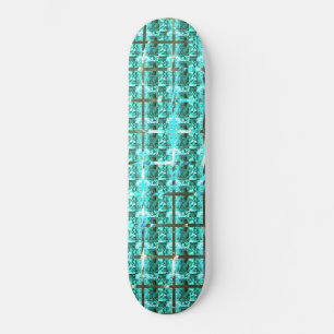 Hellblau glänzend, Quadrate oder Bild im Raster? Skateboard