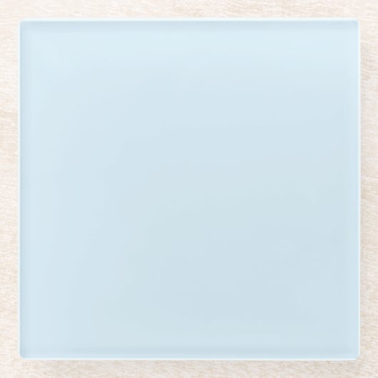 Hellblau Glasuntersetzer (Vorderseite)
