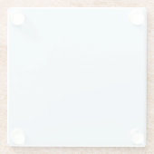 Hellblau Glasuntersetzer (Rückseite)