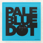 Hellblau Glasuntersetzer (Vorderseite)