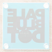 Hellblau Glasuntersetzer (Rückseite)