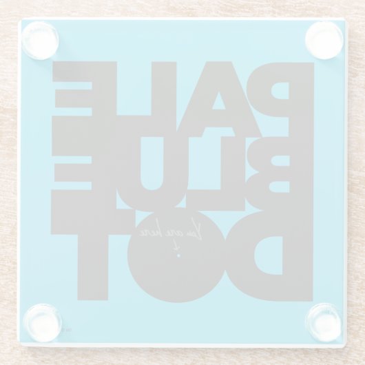Hellblau Glasuntersetzer (Rückseite)