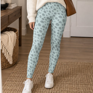 Hellblau-graue Cheetah-Flecken Leggings