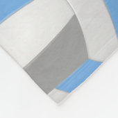 hellblau graue I-Liebe Volleyballtextmuster Fleecedecke (Ecke)