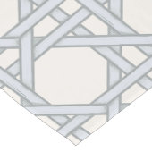 Hellblau-graues Rattan-Gewebe, Knochen Kurzer Tischläufer (Ecke)