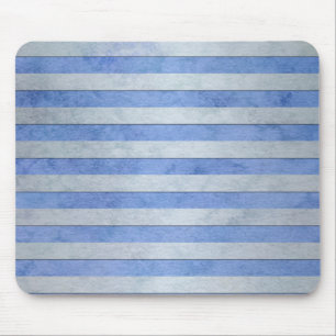 Hellblau-graues Wasserfarben-Streifenmuster Mousepad