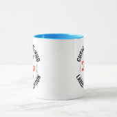 HELLBLAU Große Text Promotional Combo Logo Tasse (Zentrum)