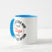 HELLBLAU Große Text Promotional Combo Logo Tasse (Vorderseite Links)