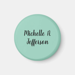 Hellblau Handgeschrieben Kreativer Trendiger Name Magnet